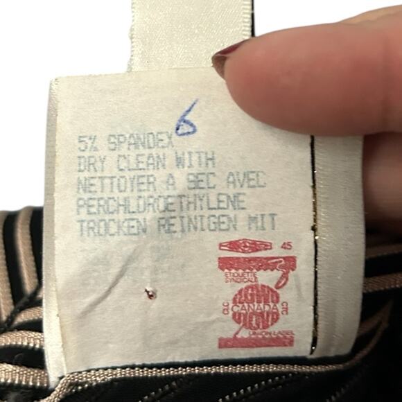 Joseph Ribkoff Y2K Metallic Colorblock Mini Dress Women's 8 Retro Made in Canada - Picture 7 of 7